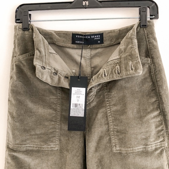 Veronica Beard Dark Green Flare Jeans - Picture 8 of 9